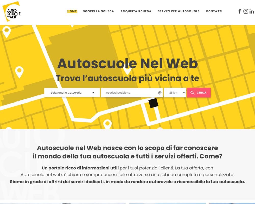 Autoscuole nel web mockup website