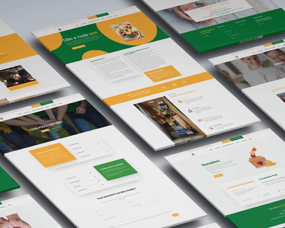 Cibo a costo zero mockup website